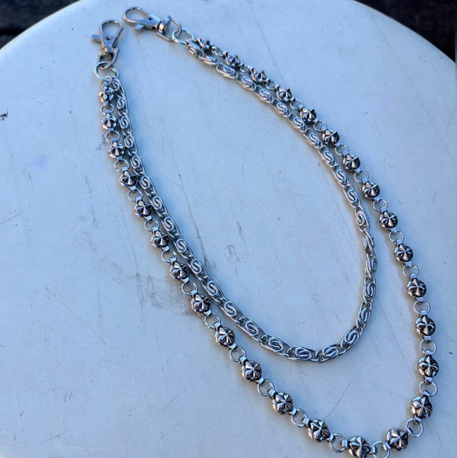 Chrome Crossed Belt Chain