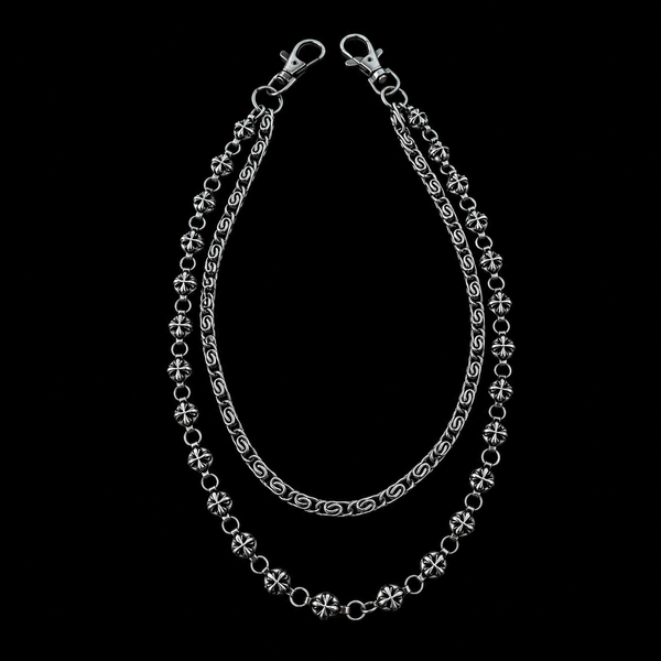Chrome Crossed Belt Chain