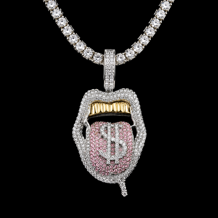 Iced Out Mouth Pendent