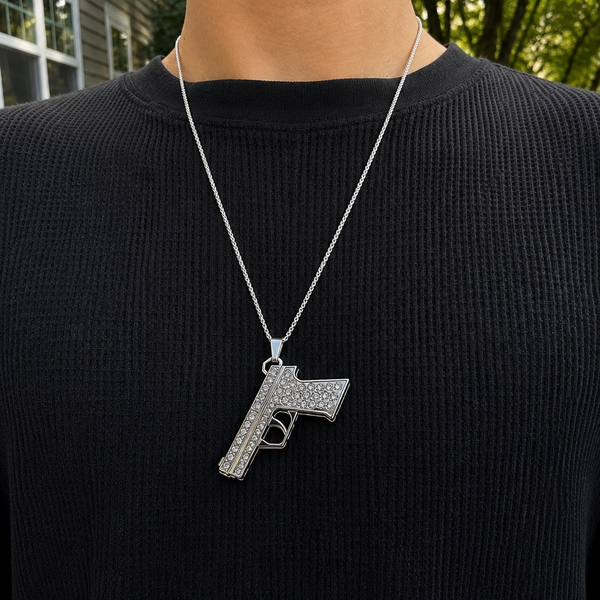 Gun Pendant Necklace
