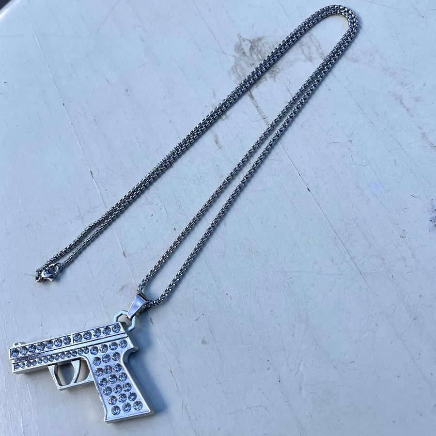 Gun Pendant Necklace